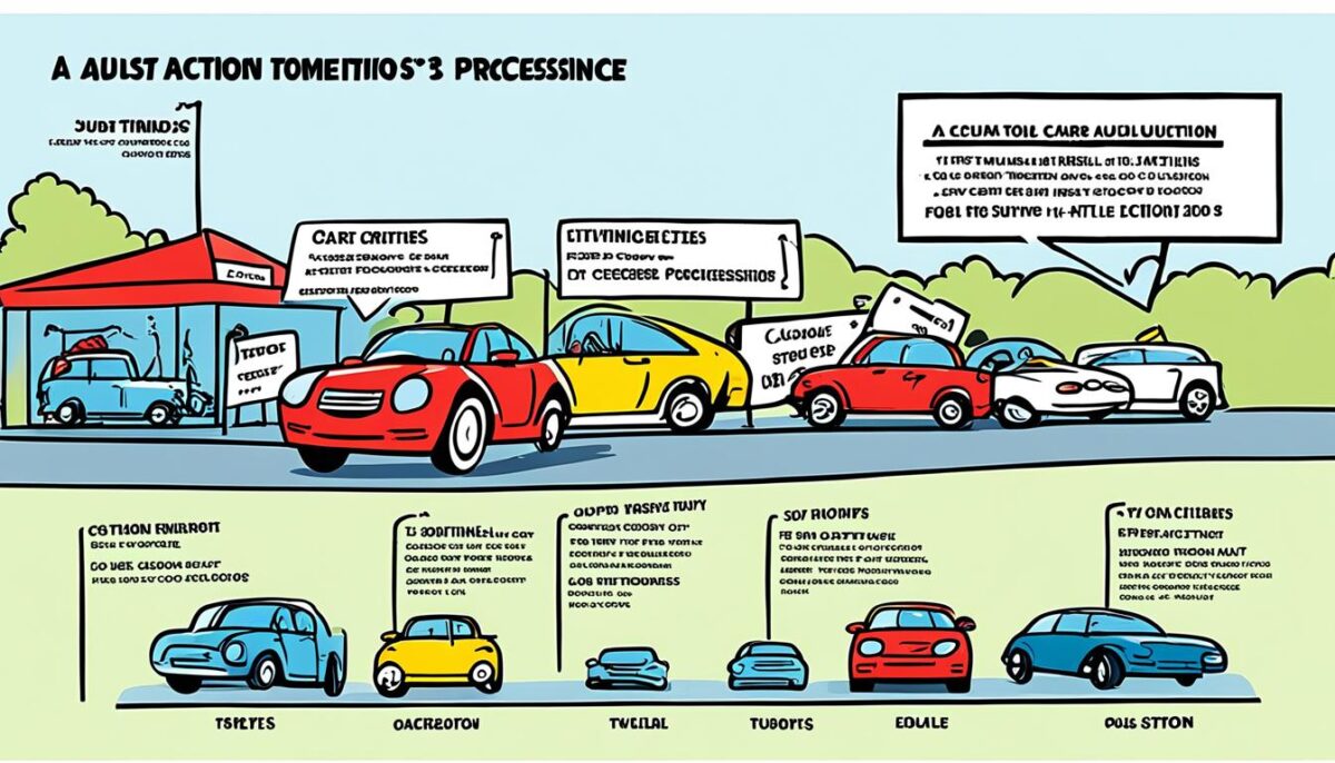 car auction title timeline